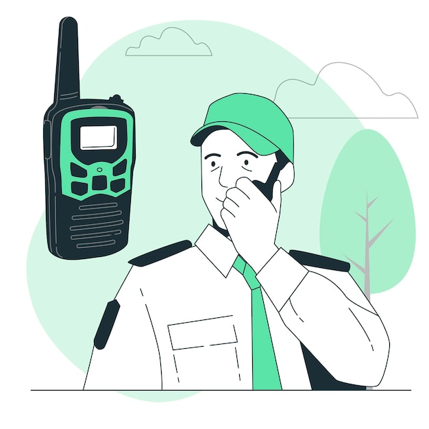 Vector gratuito ilustración del concepto de walkie talkie