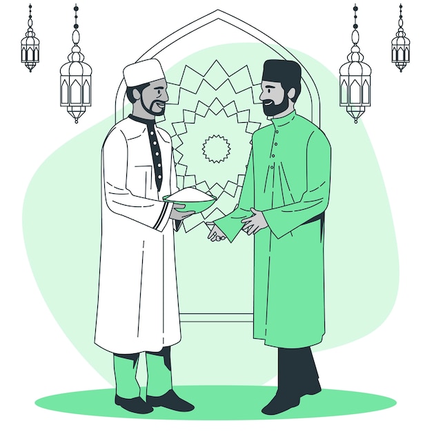 Vector gratuito ilustración del concepto de zakat