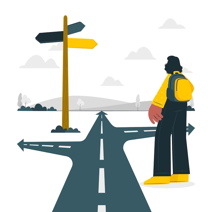 Vector gratuito ilustración conceptual en el camino