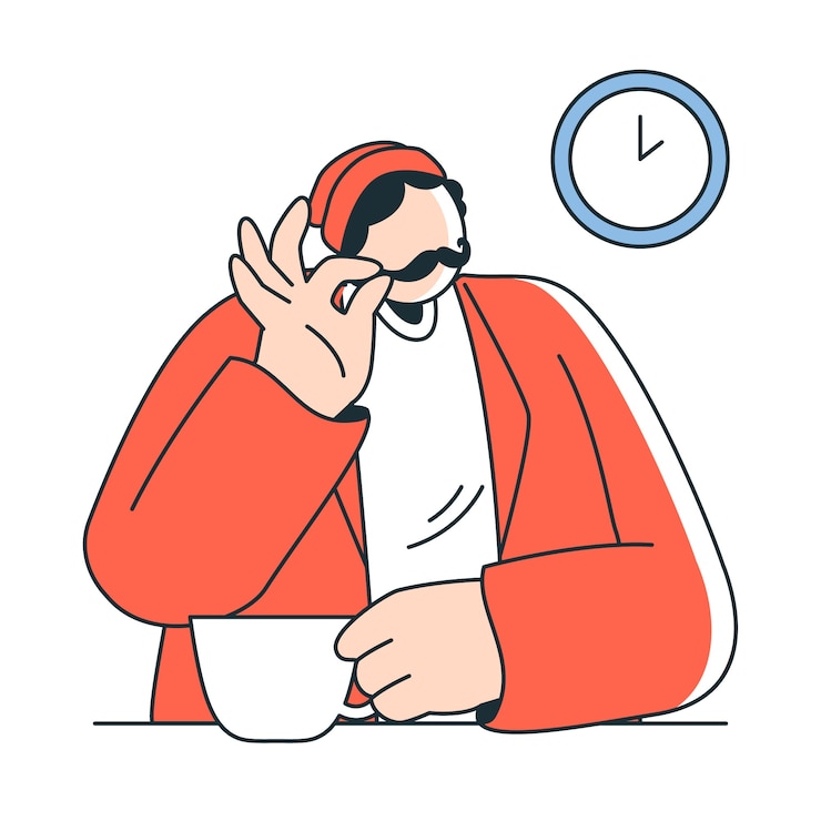 Vector gratuito ilustración conceptual del hombre con bigote