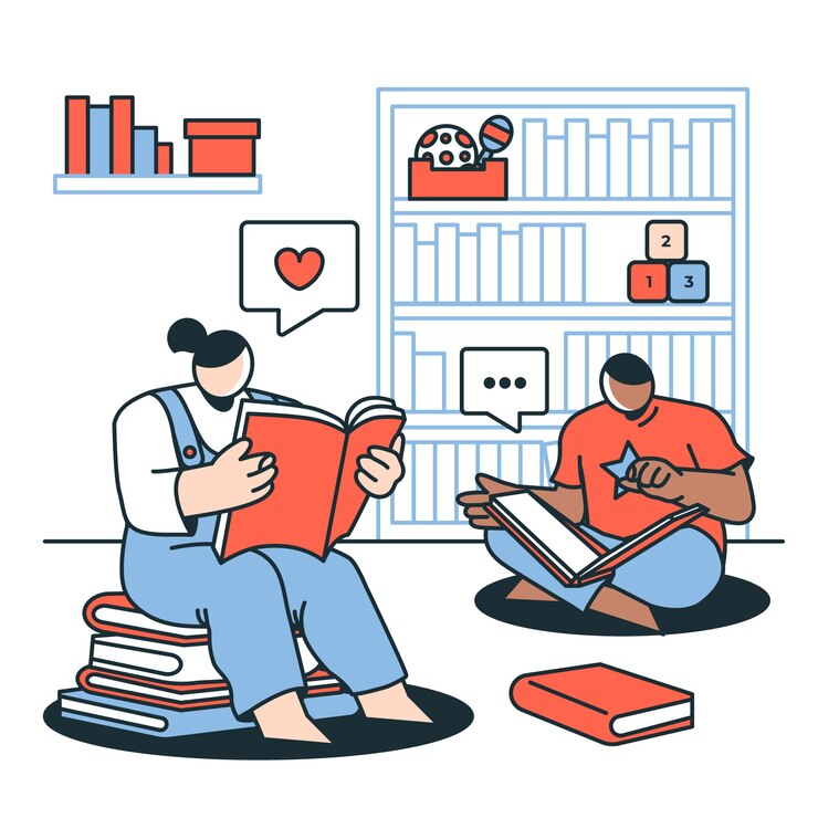 Vector gratuito ilustración conceptual de lectura para niños