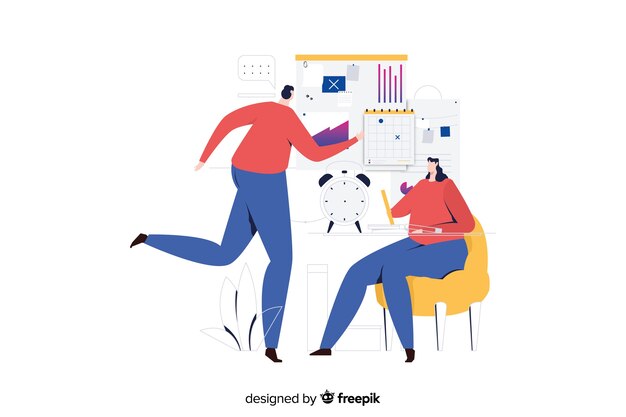 Ilustración conceptual organización del tiempo