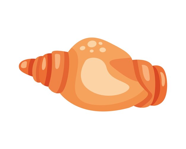 ilustración de concha naranja