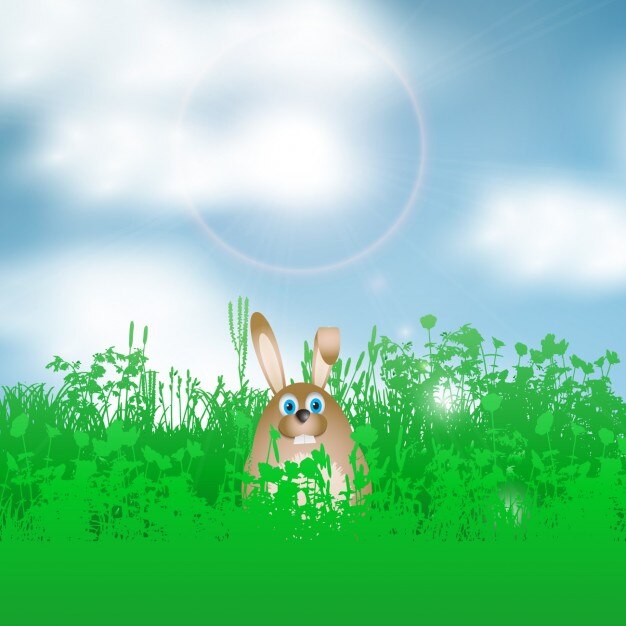 Ilustración del conejo de Pascua