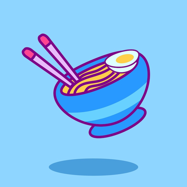 Vector gratuito ilustración de conjunto de iconos de ramen