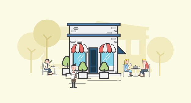 Ilustración del conjunto de vectores café café