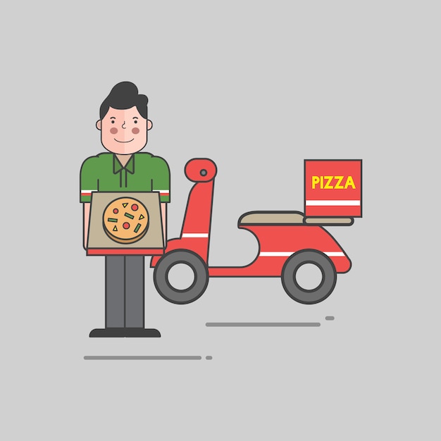 Ilustración de conjunto de vectores de pizza