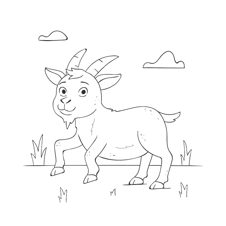 Vector gratuito ilustración de contorno animal dibujado a mano