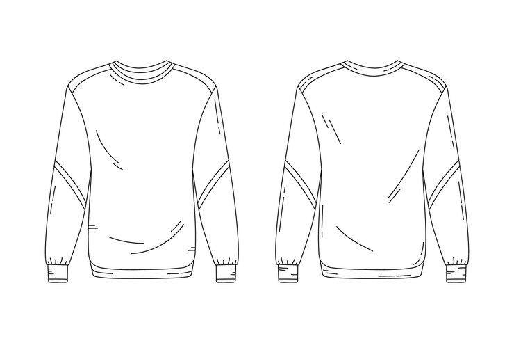 Vector gratuito ilustración de contorno de camiseta dibujada a mano