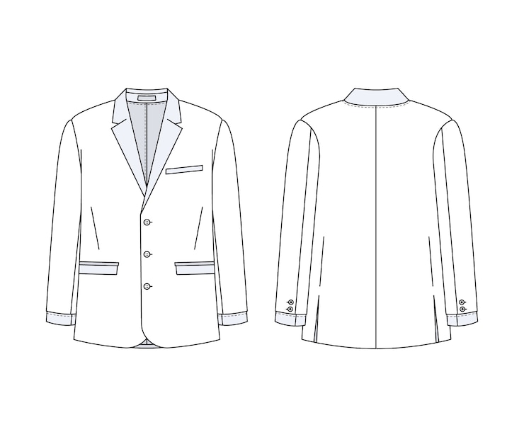 Vector gratuito ilustración de contorno de chaqueta dibujada a mano