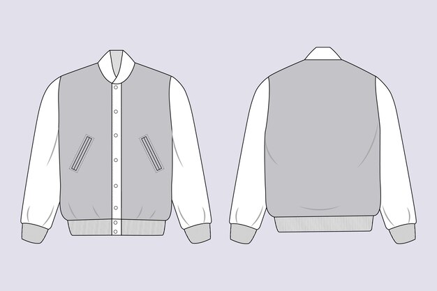 Ilustración de contorno de chaqueta dibujada a mano