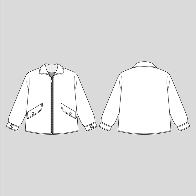 Ilustración de contorno de chaqueta dibujada a mano