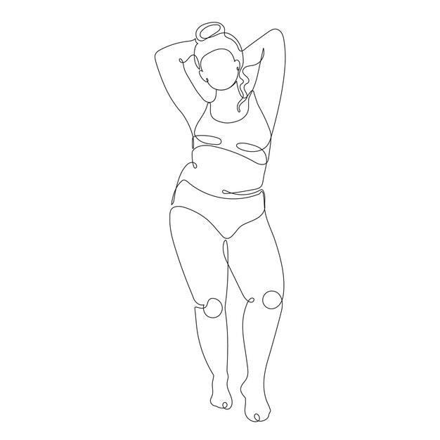 Ilustración de contorno de cuerpo humano dibujado a mano