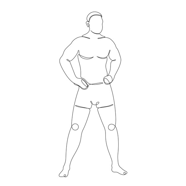 Ilustración de contorno de cuerpo humano dibujado a mano