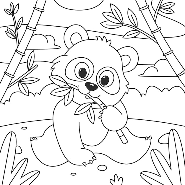 Ilustración de contorno de koala dibujado a mano