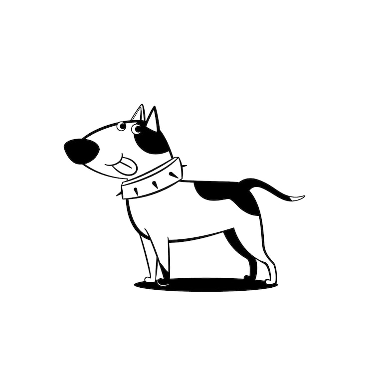 Vector gratuito ilustración del contorno del perro dibujada a mano