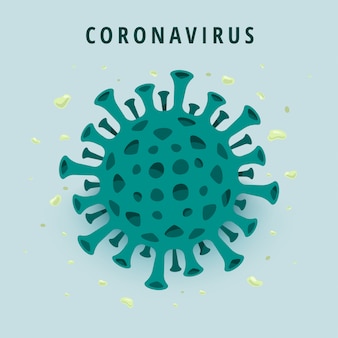 Ilustración de corona de virus