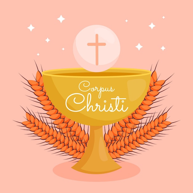 Vector gratuito ilustración de corpus christi plana