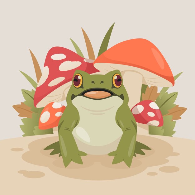 Ilustración de cottage core dibujada a mano