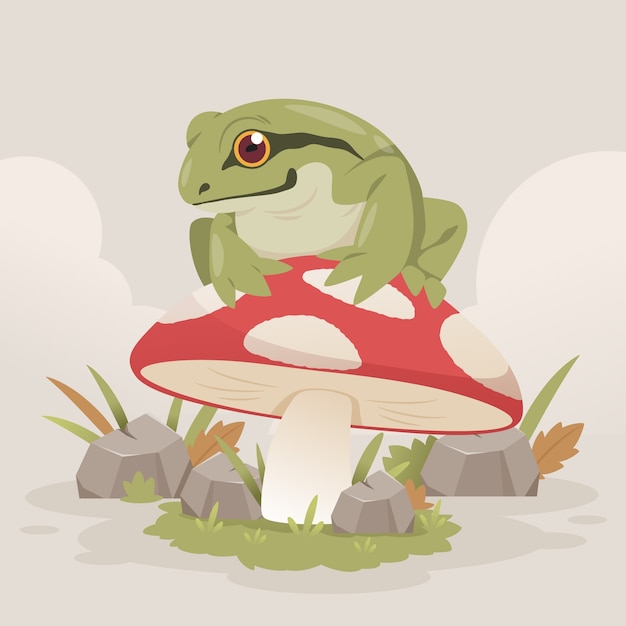 Ilustración de cottage core dibujada a mano