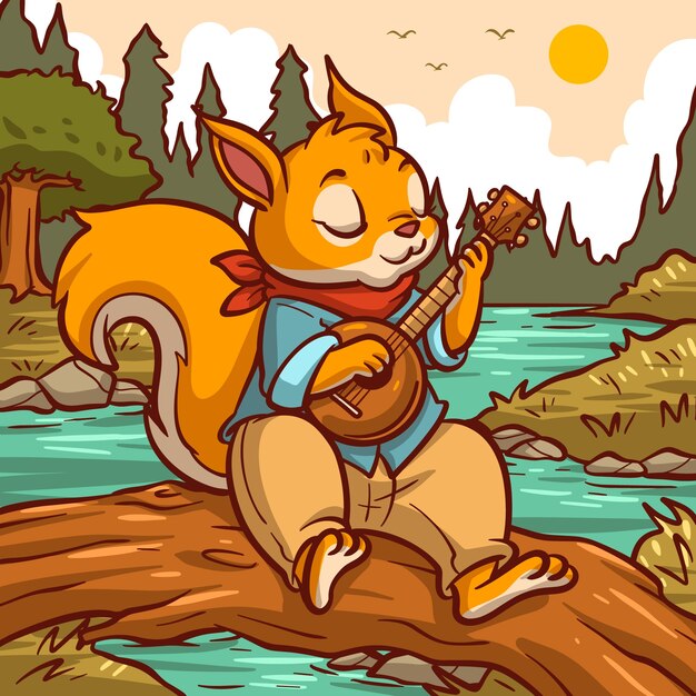 Ilustración de cottage core dibujada a mano