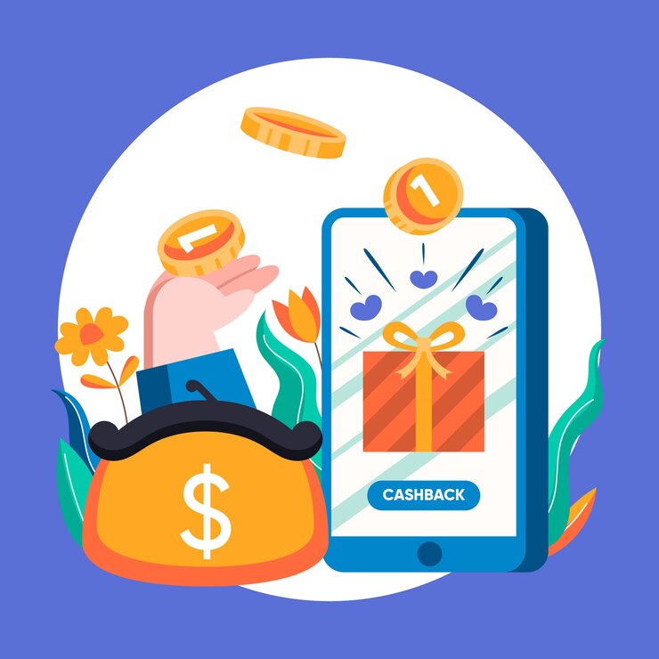 Vector gratuito ilustración creativa del concepto de devolución de dinero con la aplicación del teléfono