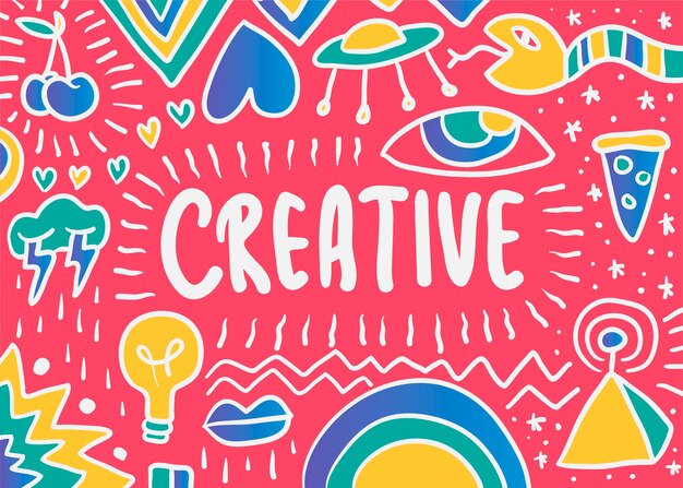 Ilustración creativa doodle