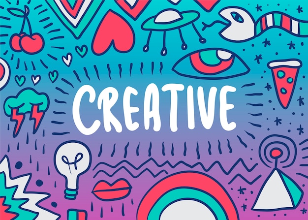 Ilustración creativa doodle