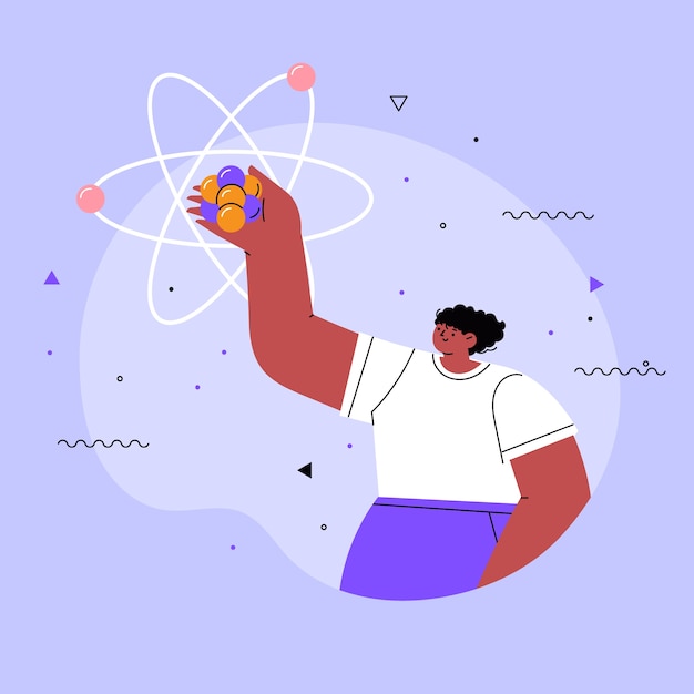Ilustración cuántica abstracta creativa