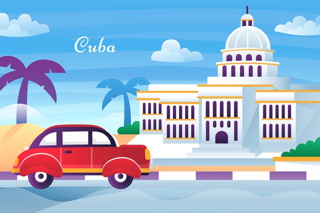 Ilustración cubana degradado