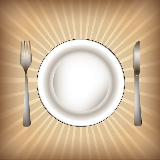 ilustración de cubiertos