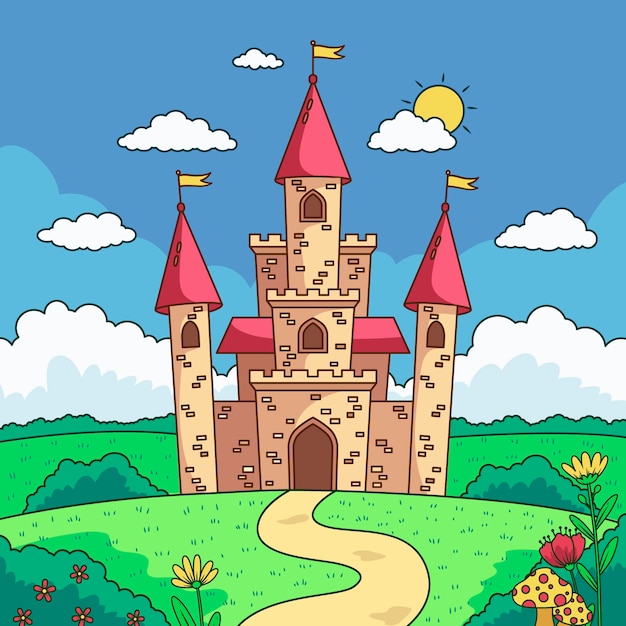 Ilustración con cuento de hadas