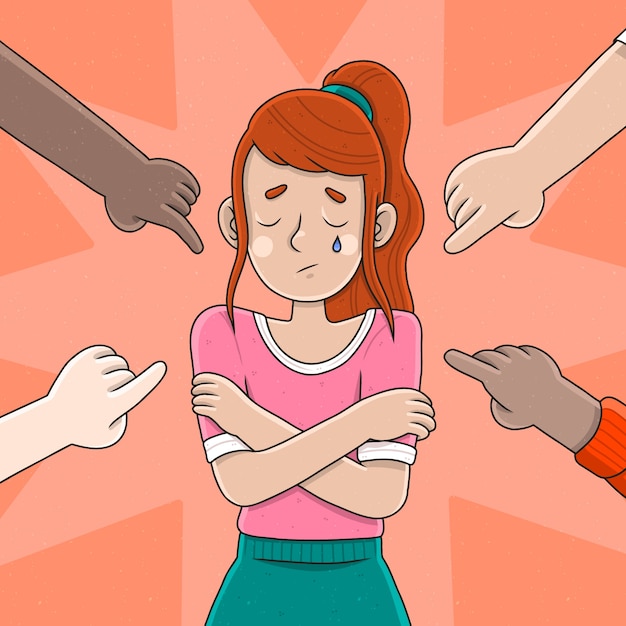 Ilustración de culpa dibujada a mano