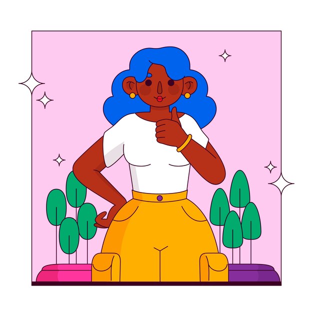Ilustración de cumplido dibujado a mano