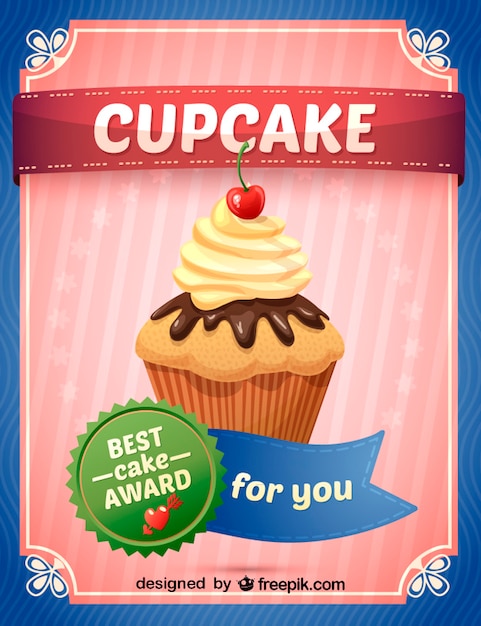 Vector gratuito ilustración cupcake gratis