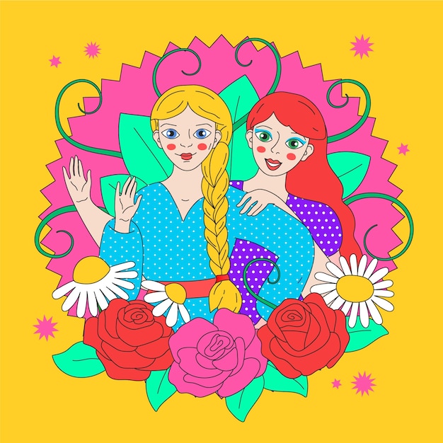 Ilustración cursi dibujada a mano