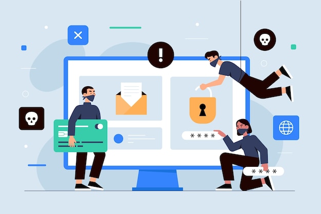 Ilustración de datos de robo