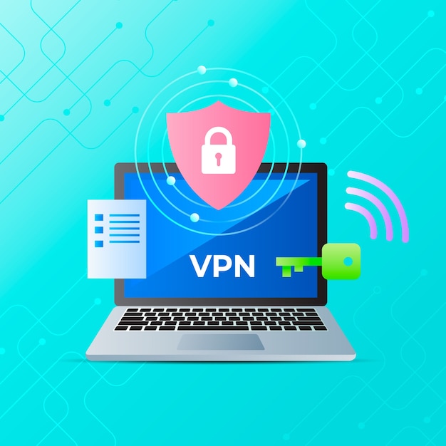 Ilustración de degradado de vpn