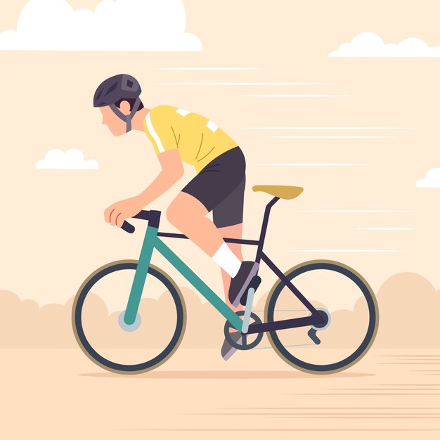 Ilustración de deporte de carrera de bicicletas