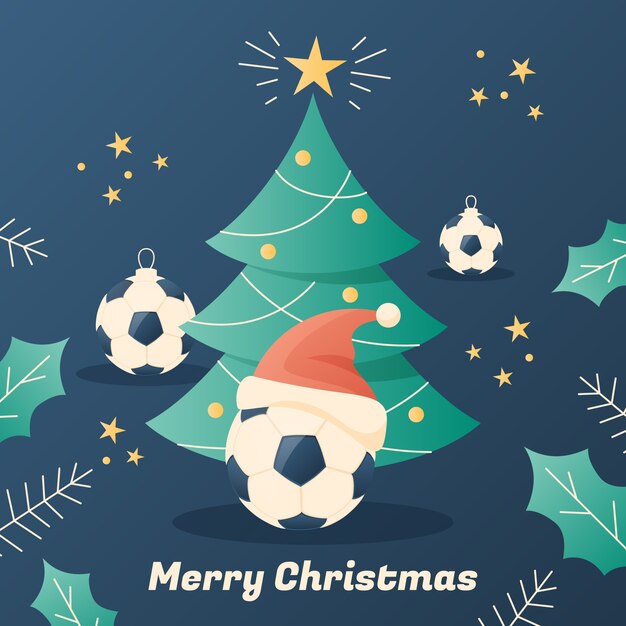 Ilustración de deporte de navidad degradado