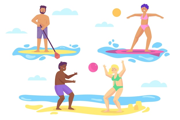 Ilustración de deportes de verano