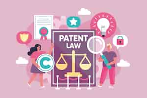 Vector gratuito ilustración de derechos de autor de la ley de patentes