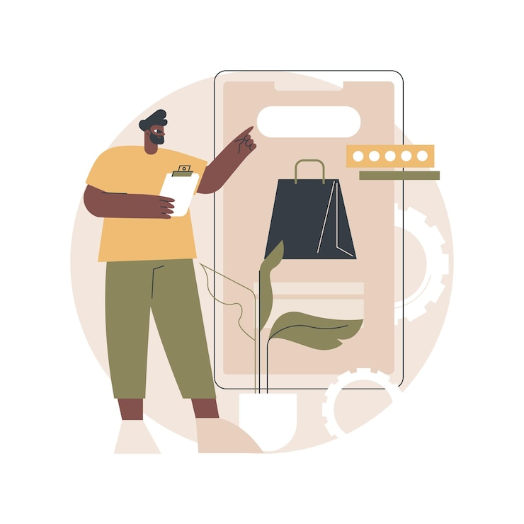 Vector gratuito ilustración de desarrollo de comercio electrónico.