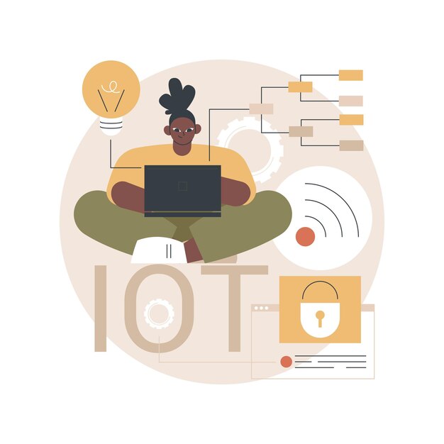Ilustración de desarrollo de IoT
