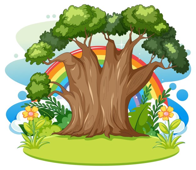 Ilustración del despeje del bosque encantado