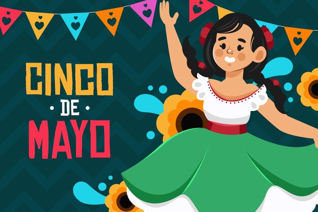 Ilustración detallada del cinco de mayo