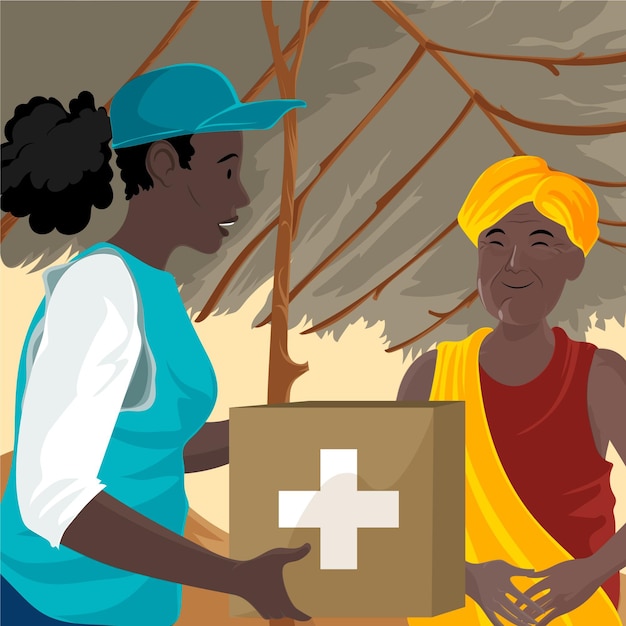 Vector gratuito ilustración detallada del día mundial humanitario