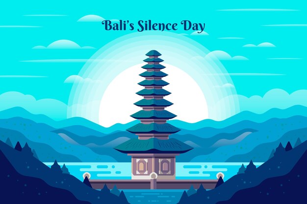 Ilustración detallada de nyepi