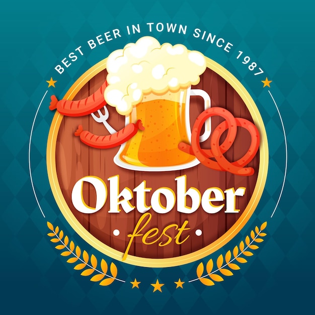 Ilustración detallada de oktoberfest