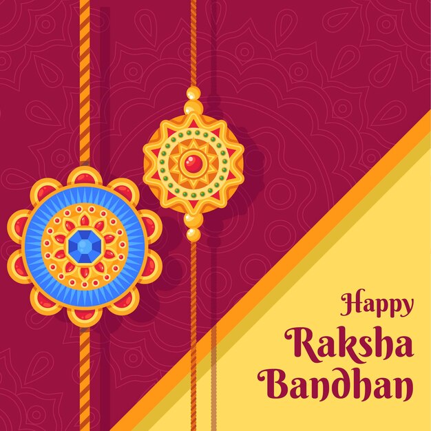 Ilustración detallada de raksha bandhan